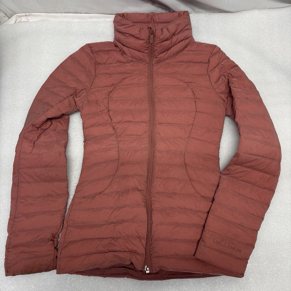 Lululemon Pack It Down Again Jacket 0 Burgandy 700 Down Packable Light No Hood - Picture 1 of 7